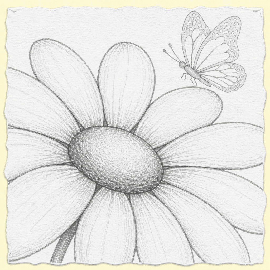 I Love To Teach 101 4 sketch of a close up flower from the CampFire Collection