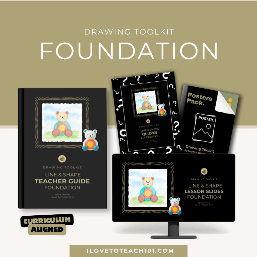 Foundation Line and Shape Art Lessons: Teddy Bears 2 Foundation Line and Shape Art Lessons - campfire