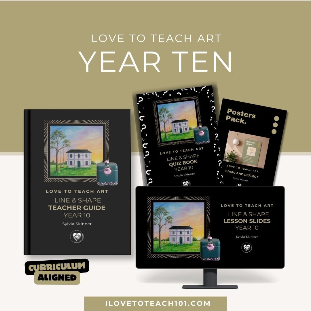 year 10 line and shape art lessons package