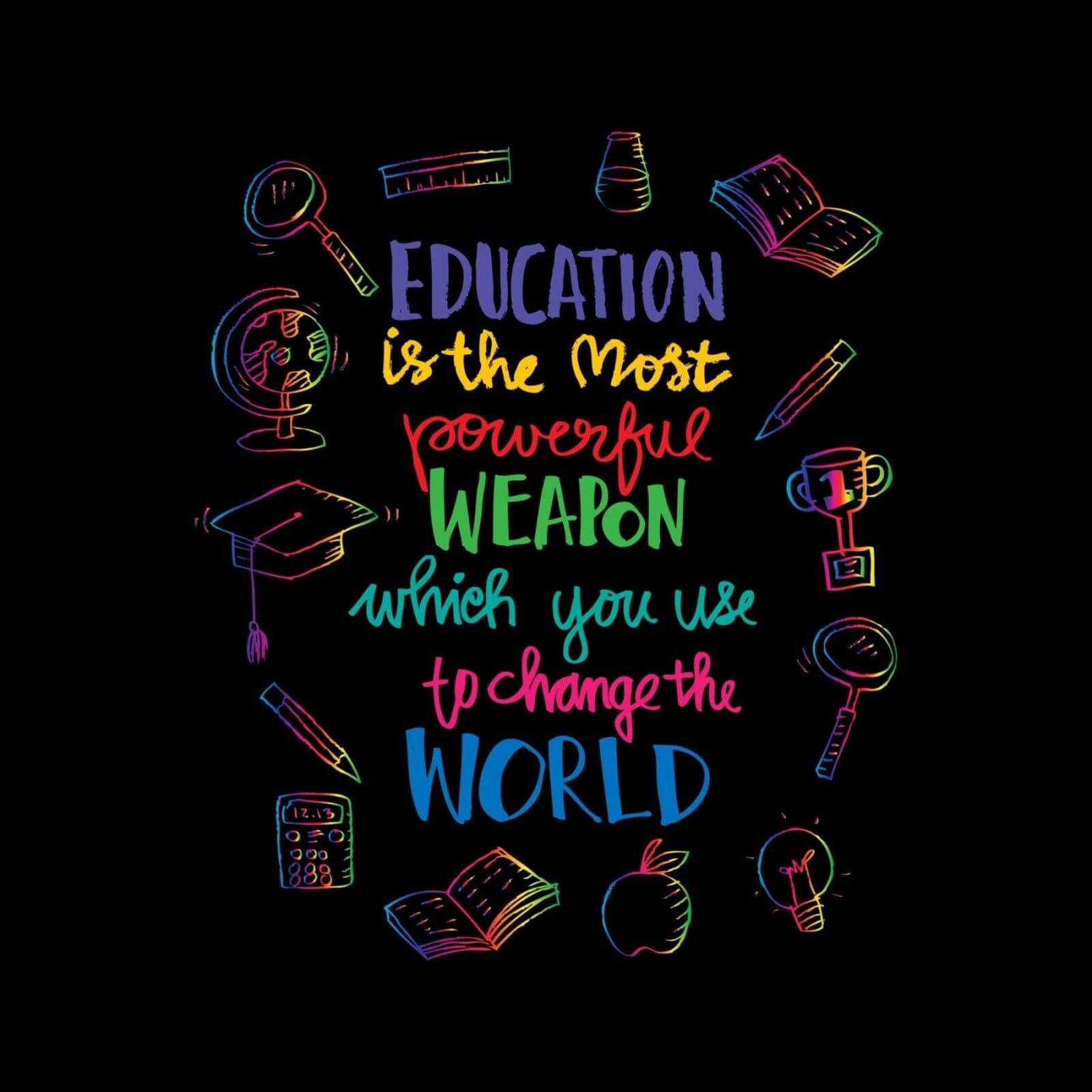 Education is the most powerful weapon which you can use to change the world