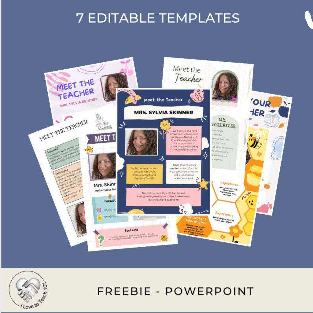 7 Meet the teacher Editable Templates to intro yourself to parents