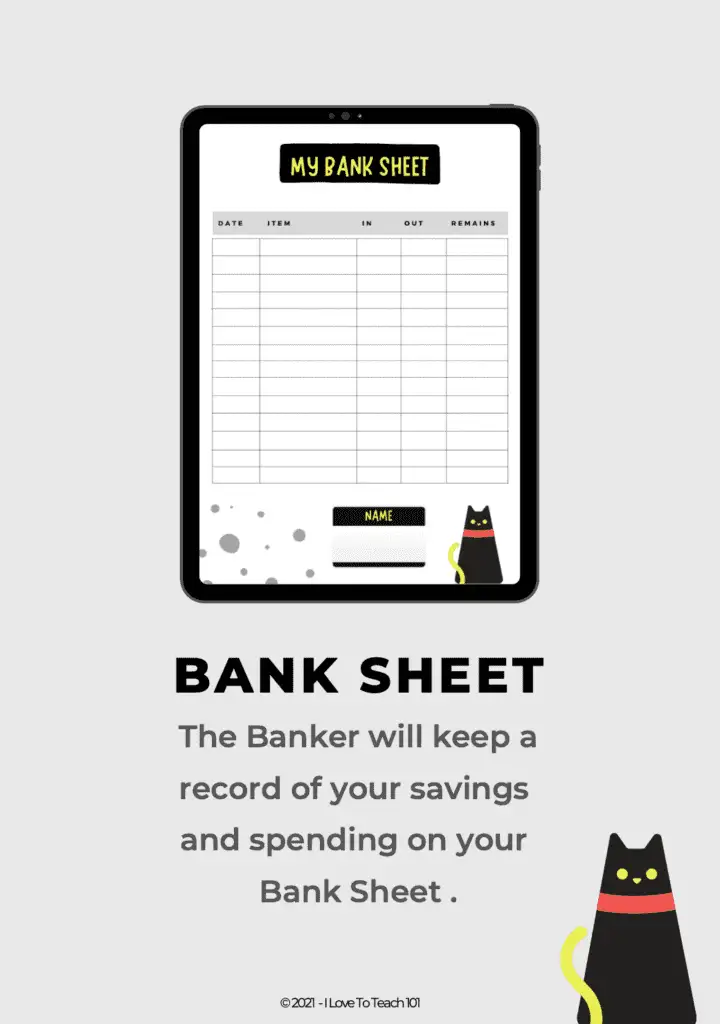 My Classroom Economy And Why It Works Super Easy 8 My Classroom Economy Bank Sheet