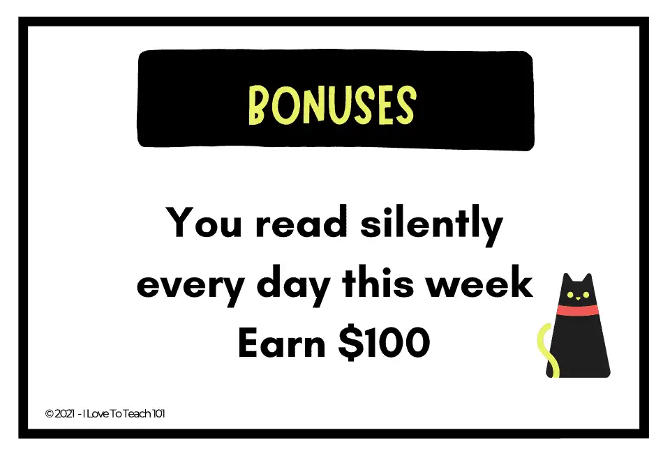 My Classroom Economy And Why It Works Super Easy 10 My Classroom Economy Bonuses Card