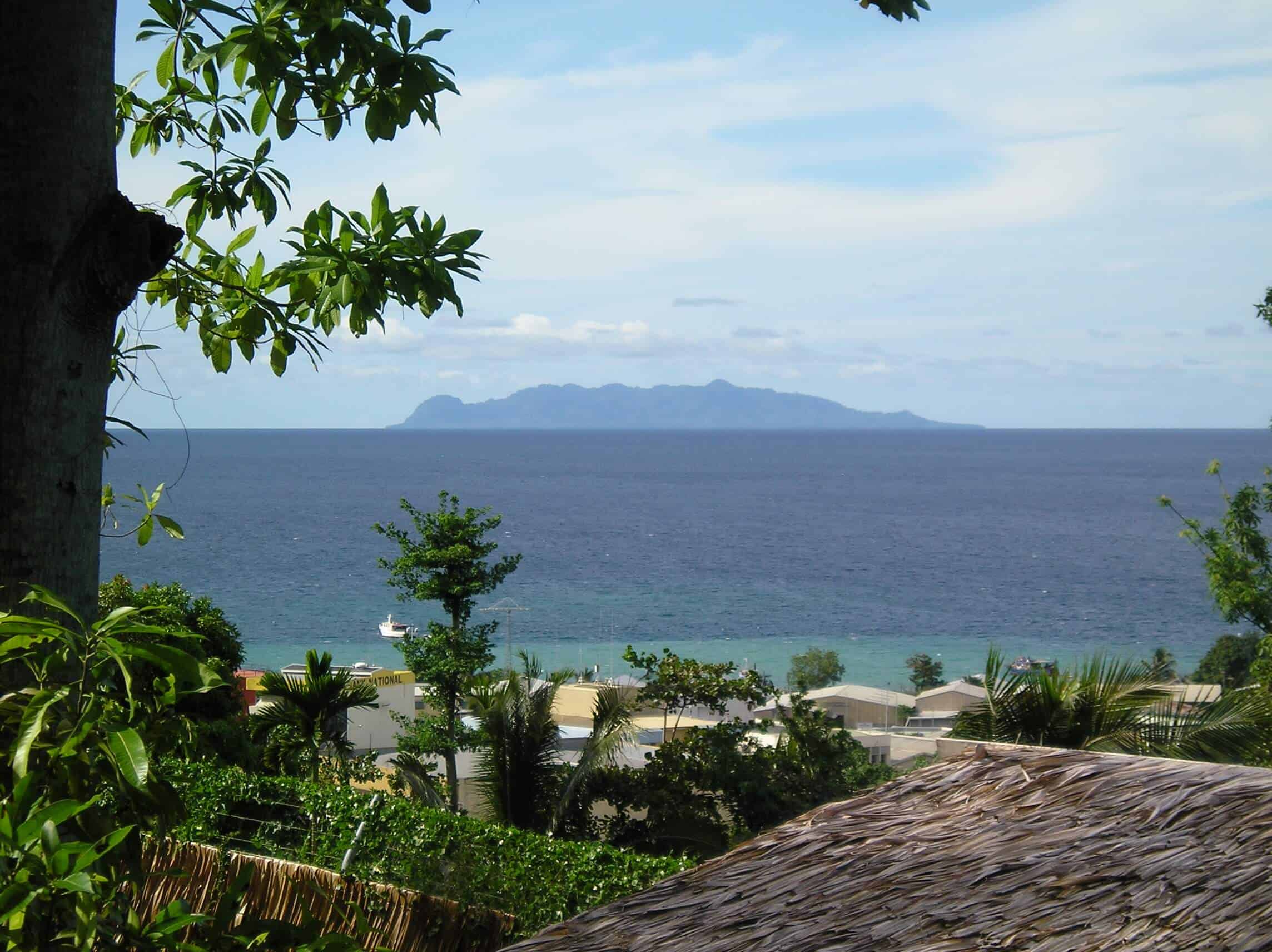 view from our back garden in Solomon Islands