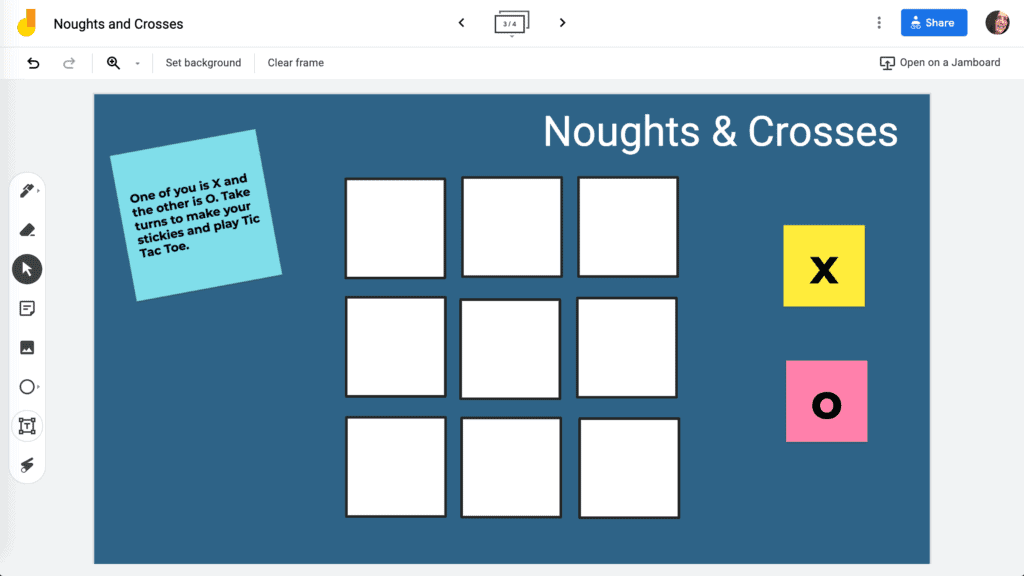 Noughts and Crosses games for primar