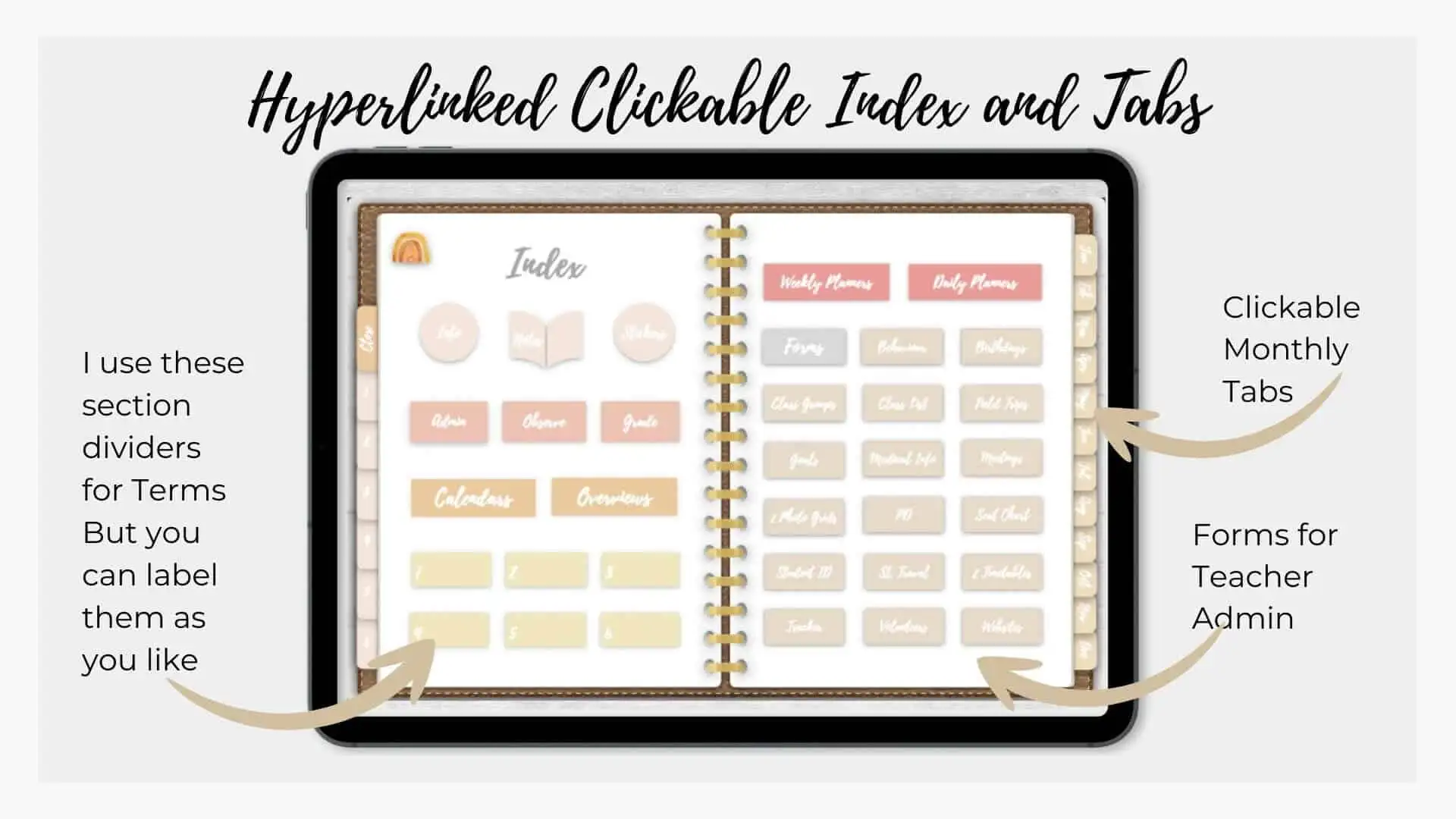 Digital Planner Undated: 7 Amazing Reasons You Need One 10 Digital teacher planner for ipad 9