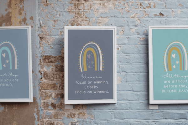 10 Rainbow Motivational Classroom Posters