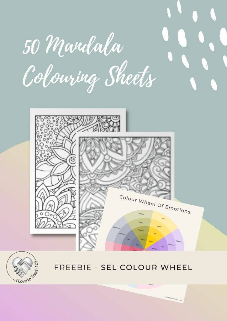 50 Mandala Colouring Sheets for SEL freebie