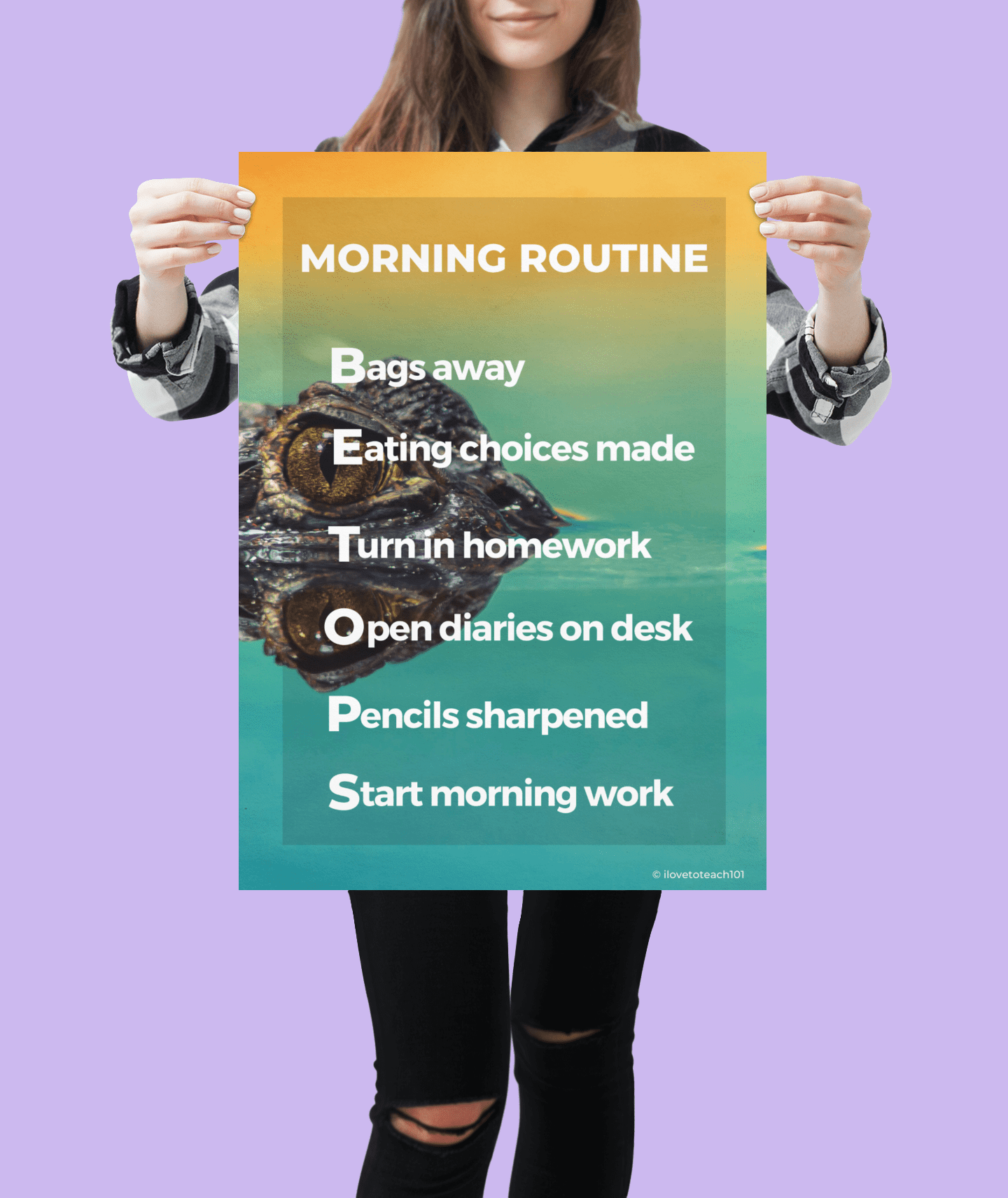 Be Tops Morning Routine Poster developing SEL