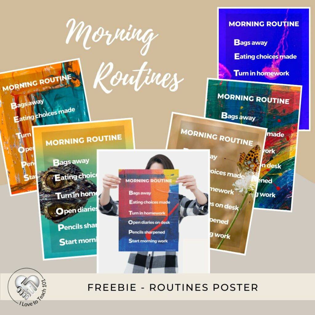 morning routine poster free
