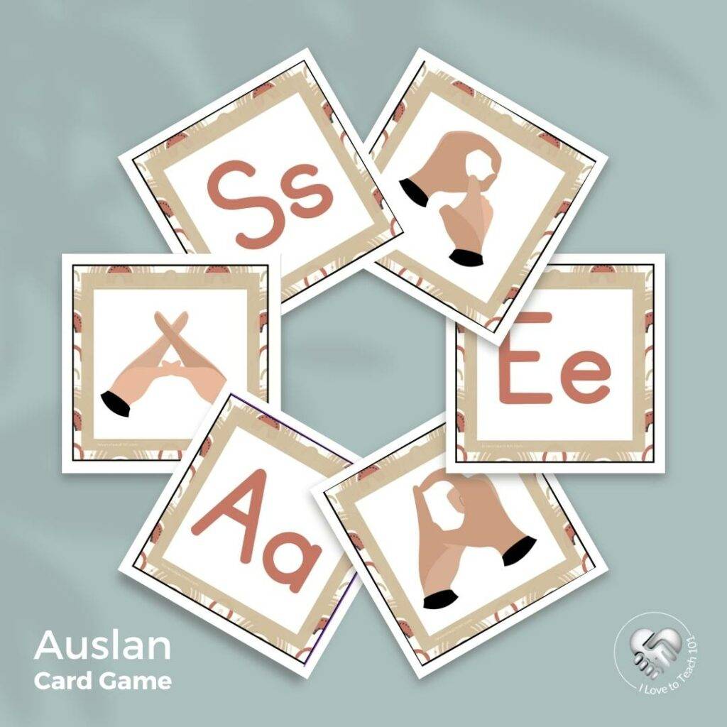 auslan alphabet card game blog post image