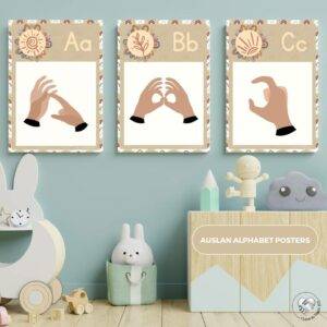 Boho Auslan Alphabet Posters for your classroom or child's room