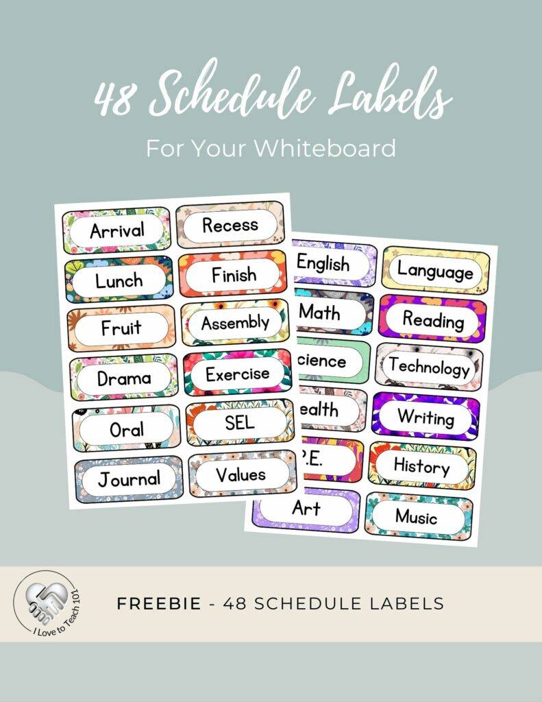 48 Floral Schedule Labels - Freebie (1)