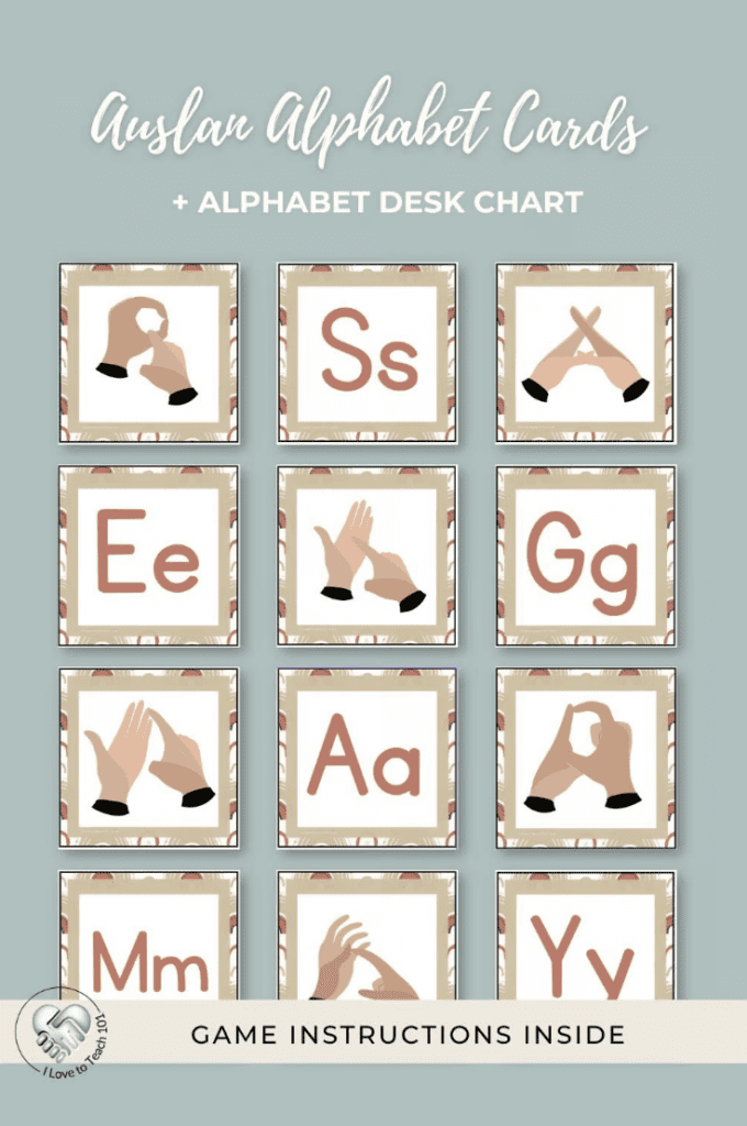 Auslan Alphabet Cards Game