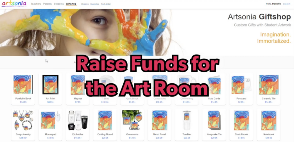 Artsonia's gift shop can raise funds for the art room