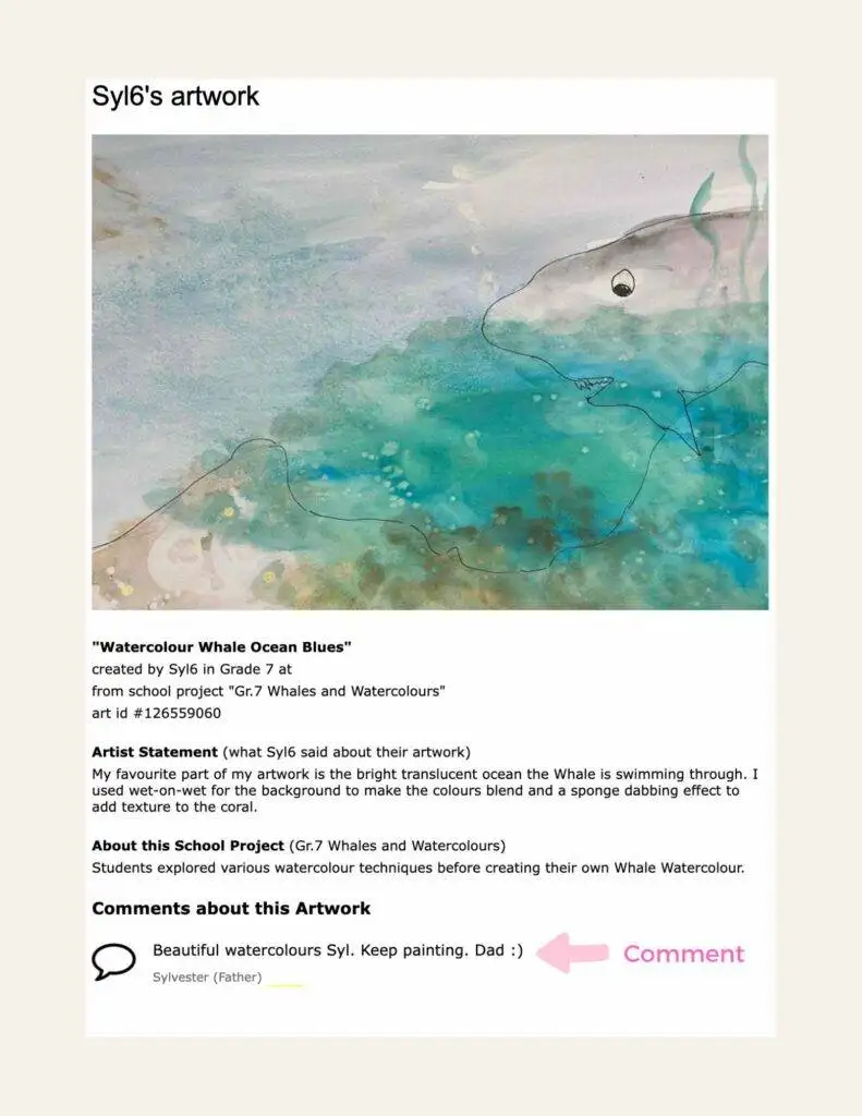 Artsonia Guide: 10 Tips to Empower Art Students with Tech 17 Parent communication is super extended on Artsonia