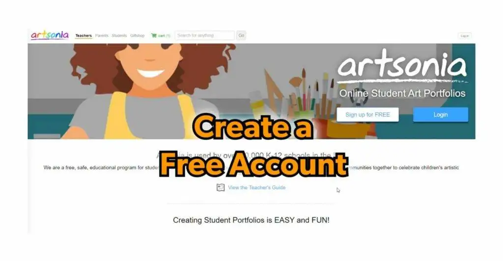 Artsonia Guide: 10 Tips to Empower Art Students with Tech 2 Artsonia - sign up its FREE and easy to use