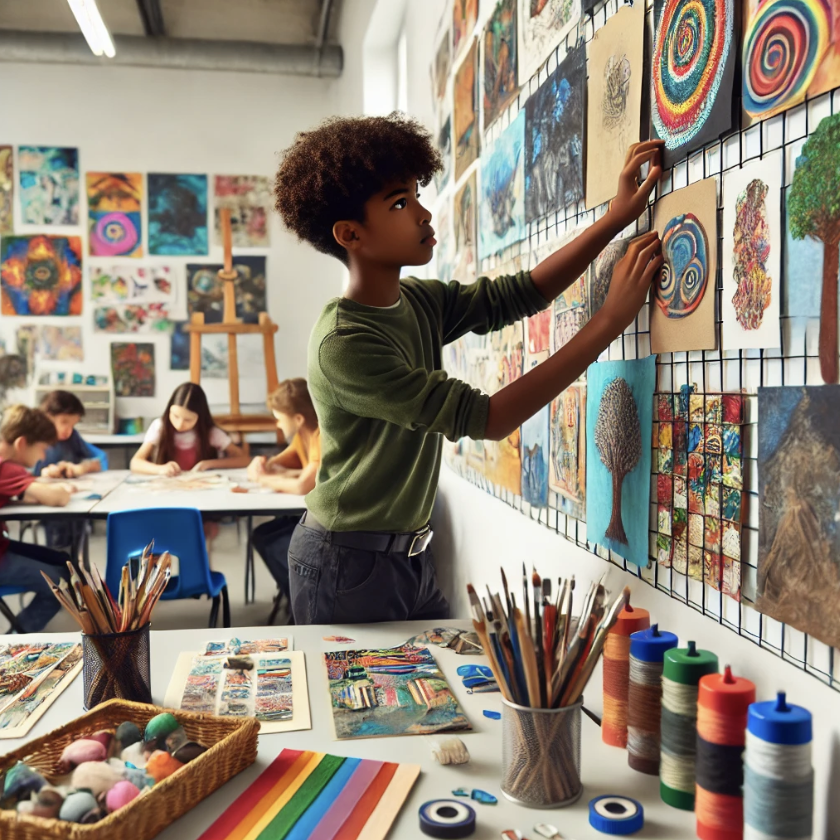 student involvement could be arranging art room displays