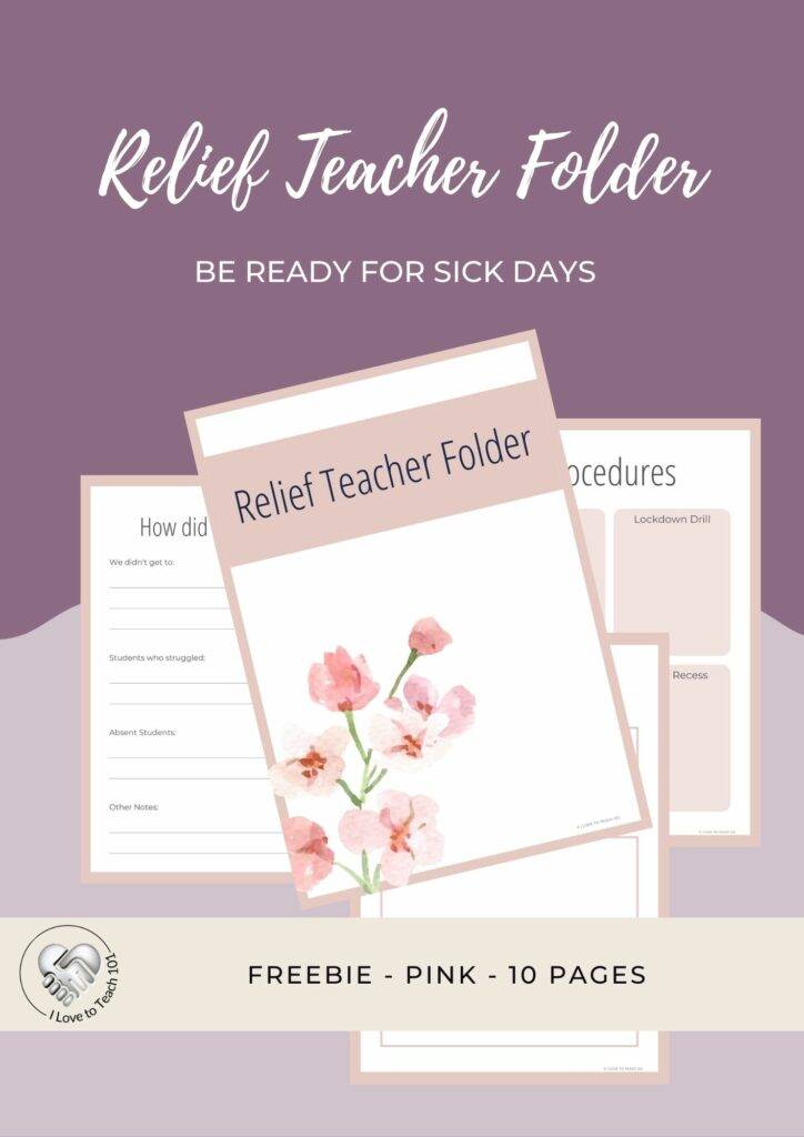 Relief Teacher Folder - Editable Freebie