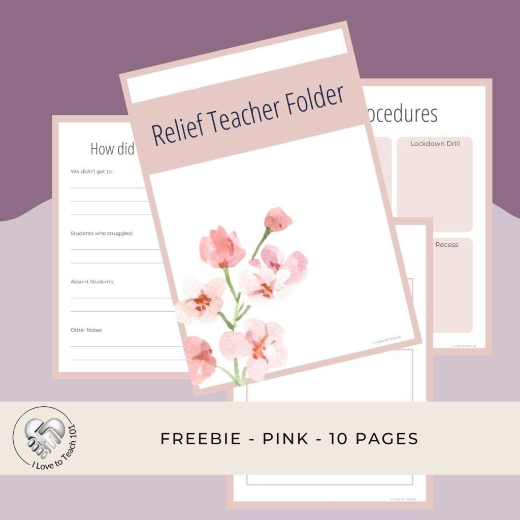 Relief Teacher Folder - Editable Freebie