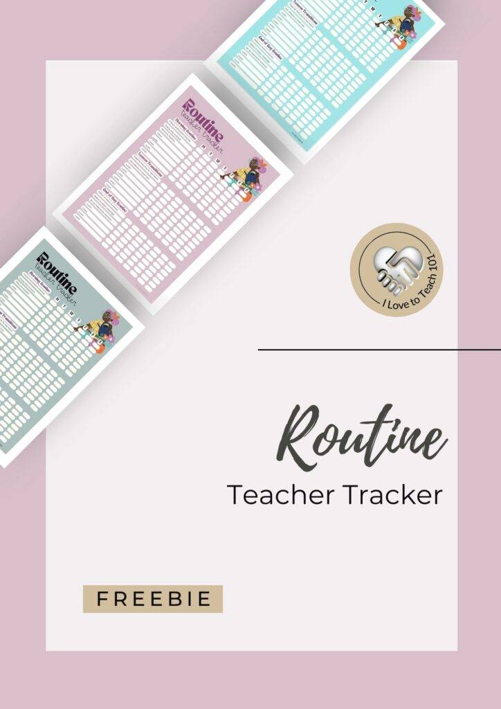 Routine Teacher Tracker Freebie - 3 colours to choose from