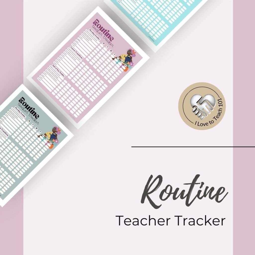 Routine Teacher Tracker Freebie - 3 colours to choose from