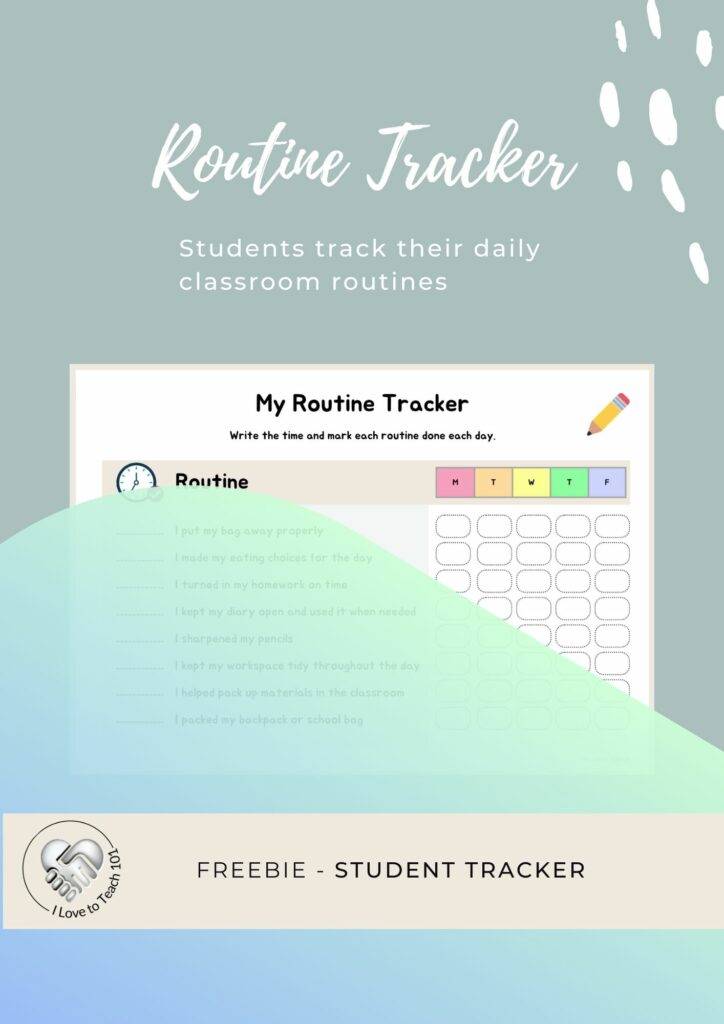 Student Routine Tracker - Editable Freebie