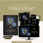 CampFire year 8 line and shape art lessons teaching resource with lesson slides, Teacher Guide, quizzes and poster pack