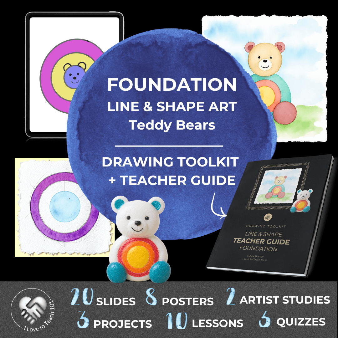 Foundation Line and Shape Art Lessons: Teddy Bears
