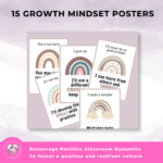 15 growth mindset posters - SEL