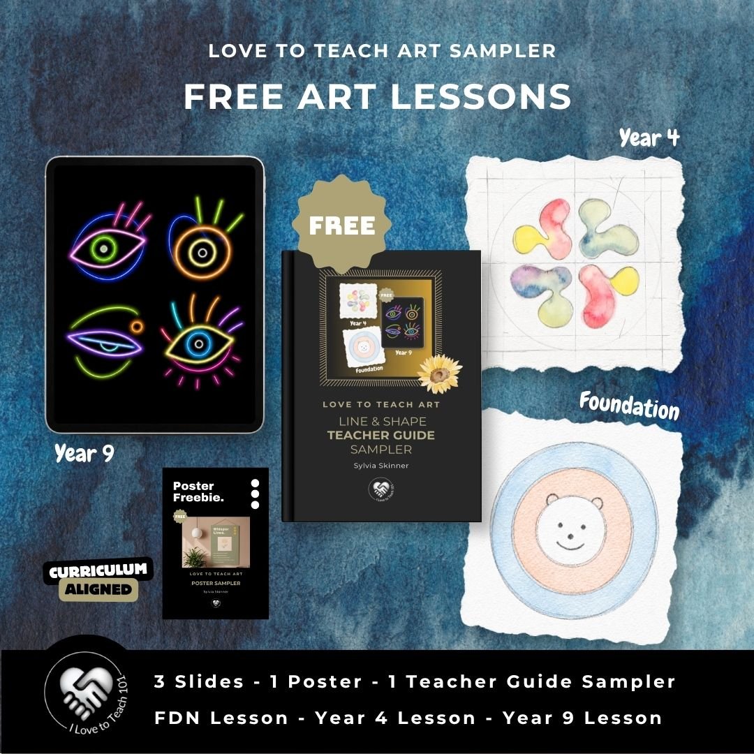 3 FREE Line and Shape Art Lessons to Try in Your Classroom