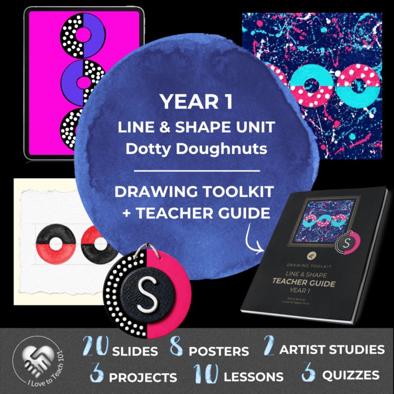 Year 1 Line and Shape Art Unit – CampFire 4 Year 1 Line and Shape Art Unit - dotty doughnuts - campfire
