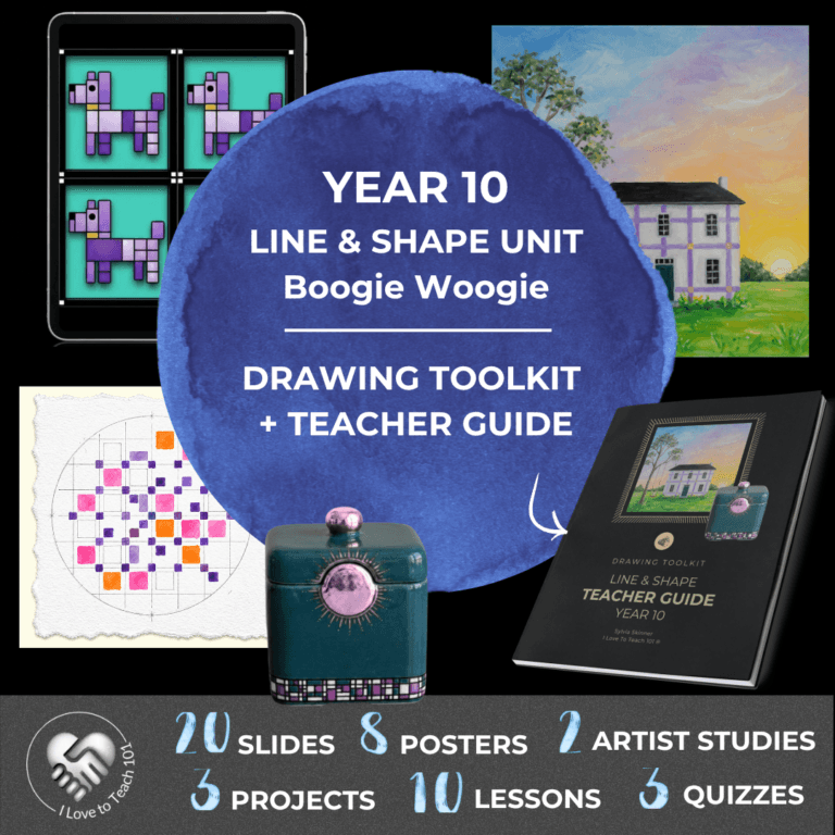 Year 10 Line and Shape Art Unit - boogie woogie - campfire