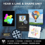 Year 4 Line and Shape Art Unit - campfire