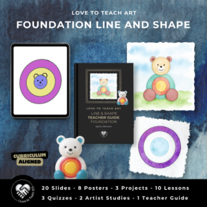 easy to teach foundation line and shape art lessons - love to teach art