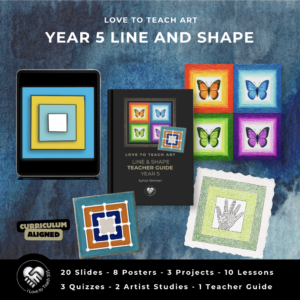 easy to teach year 5 line and shape art lessons - love to teach art