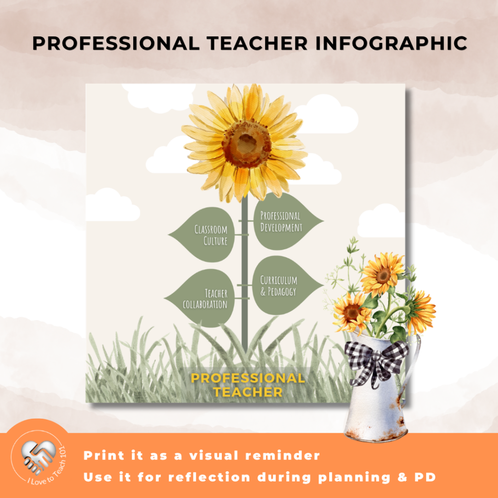 freebie - Professional Teacher Infographic for Teaching Success - use it for reflections