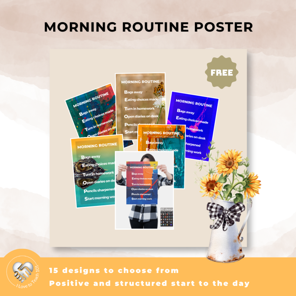 freebie - morning routine poster